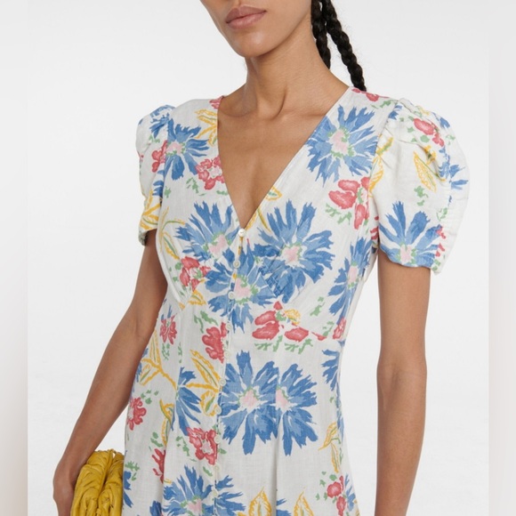 POLO RALPH LAUREN  Floral Button-Front Linen Dress, Size 16 - Picture 3 of 15